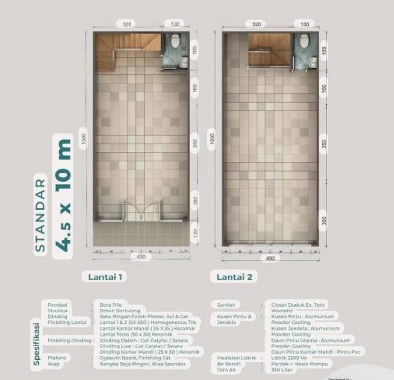 Dijual ruko gandeng 4 luas 161 m2 di Kartika Residence Karawang Timur