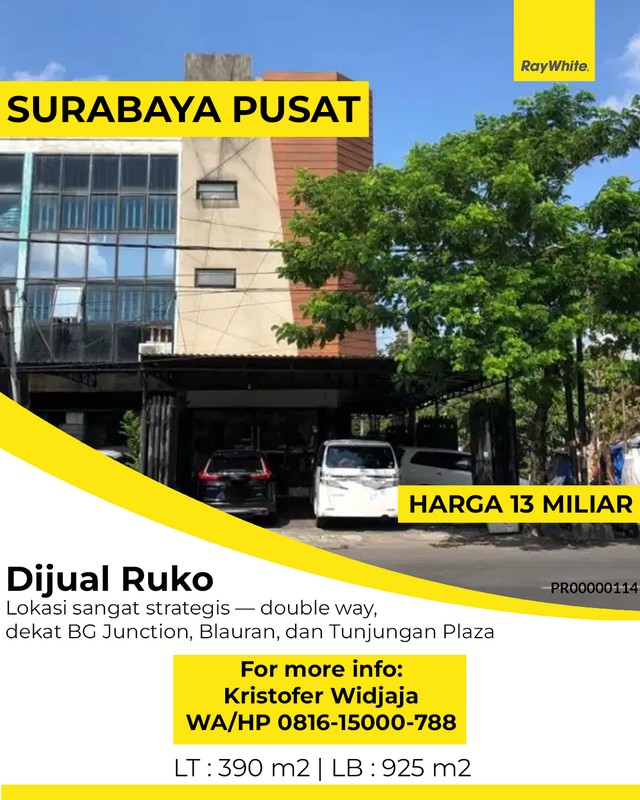 Dijual Ruko Strategis Kranggan Surabaya Pusat - Cocok untuk Usaha & Kantor