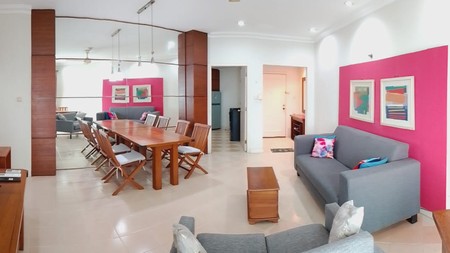 Apartemen Batavia Tower 1 3BR Fully Furnished di Bendungan Hilir Jakpus