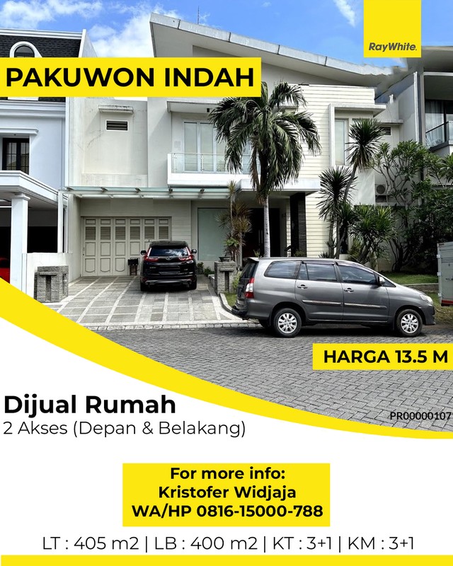 Dijual Rumah Villa Bukit Regency 3 Pakuwon Indah Surabaya Barat