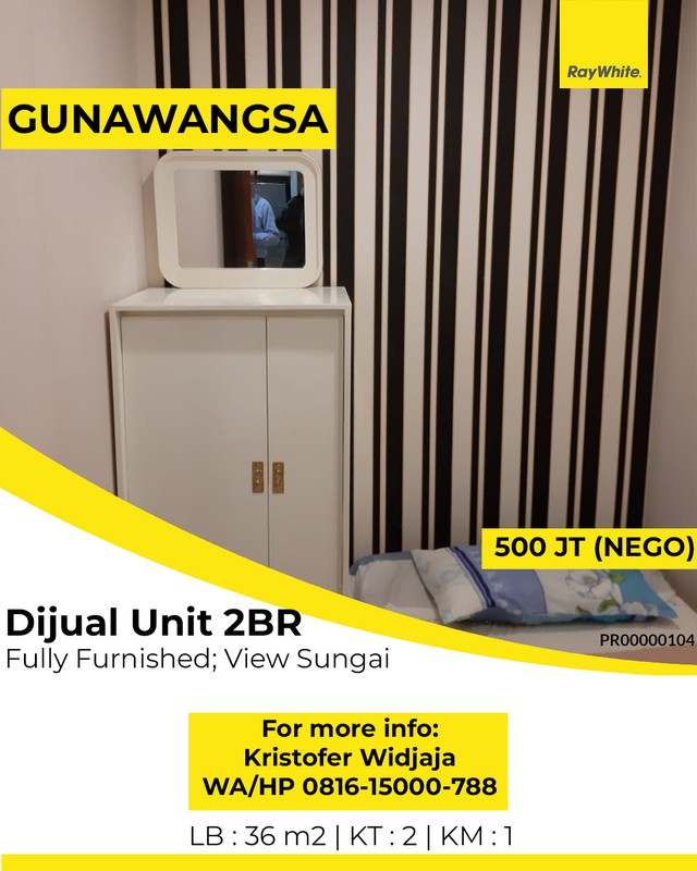 Dijual Apartemen Gunawangsa Merr Surabaya - Fully Furnished Siap Huni