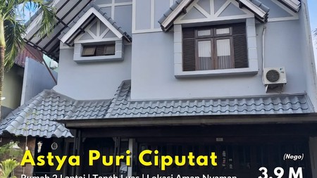 Dijual Rumah Sangat Murah BU  Siap Huni di Komplek Astya Puri, Ciputat Timur Dekat MRT Lebak Bulus 