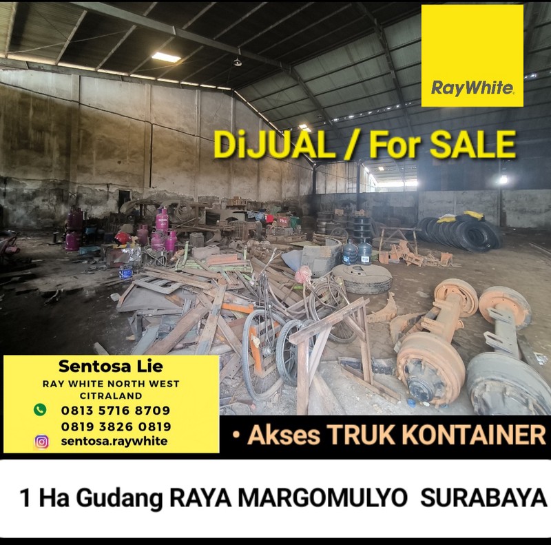 Dijual 1 Hektar Gudang Raya Margomulyo Surabaya - Strategis Lokasi Bagus - Akses Kontainer