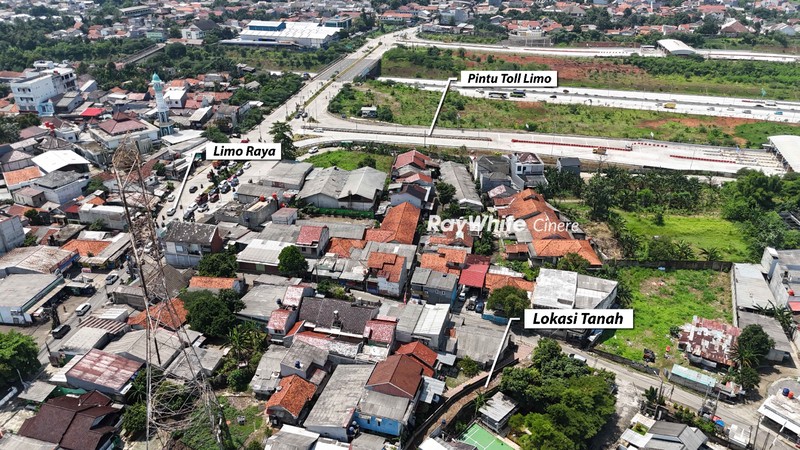 Tanah Kavling 865 m2,  5 menit dari Gerbang Tol Limo