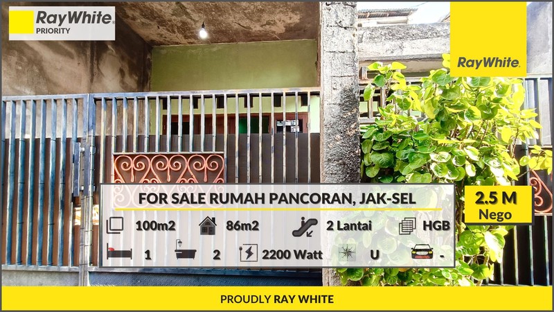 Rumah Siap Bangun di Pancoran Timur, Jak-Sel  Cocok untuk Rumah Kost/Hunian Pribadi