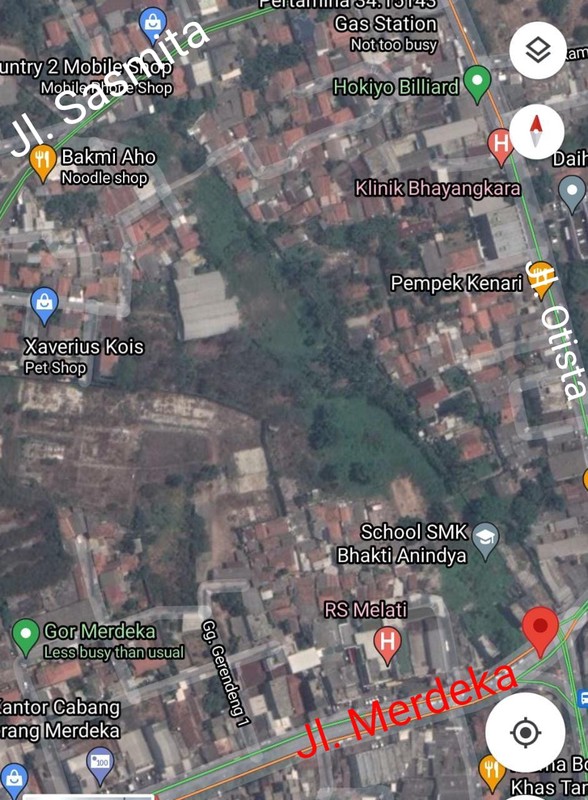 jual cepat kavling di jalan merdeka  imam bonjol tangerang