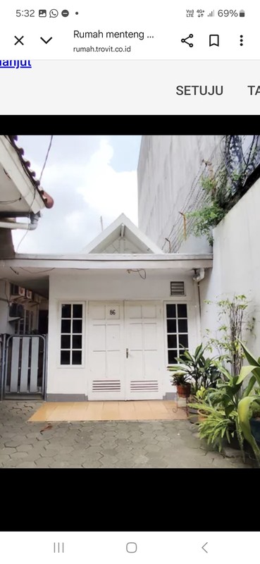 DIJUAL RUMAH LAMA STRATEGIS DI BISA UNTUK USAHA / KOMERSIAL DI PROKLAMASI, MENTENG