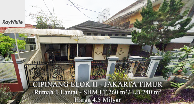FOR SALE Murah Rumah 1 Lantai Hitung Tanah Kompek Perumahan Cipinang ELok 2 Jakarta Timur