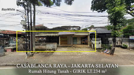 FOR SALE Tanah Komersial K1 Bisa Dibangun 11 lantai Lokasi Ramai Jalan Casablanca Raya Seberang Mall 