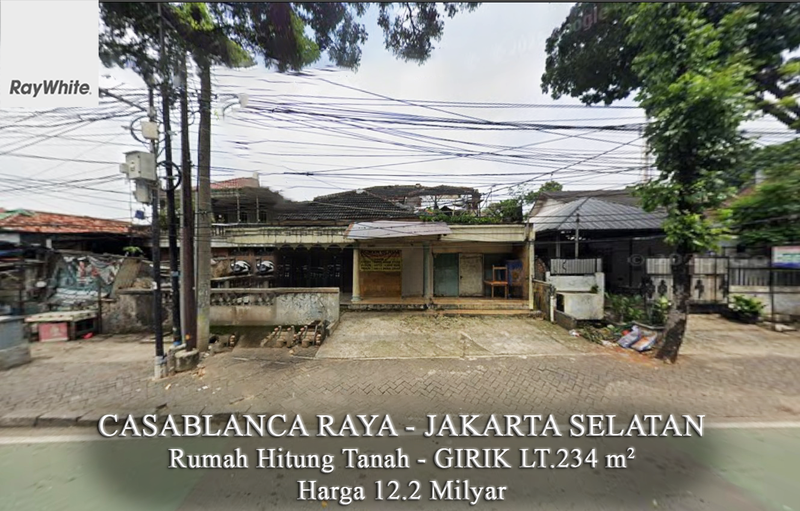 FOR SALE Tanah Komersial K1 Bisa Dibangun 11 lantai Lokasi Ramai Jalan Casablanca Raya Seberang Mall 