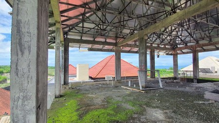 Freehold - Prime 543 sqm Land with Stunning Garuda Wisnu Kencana View & 80% Completed 3-Storey Home on it at an Exclusive Gated Community - BALI