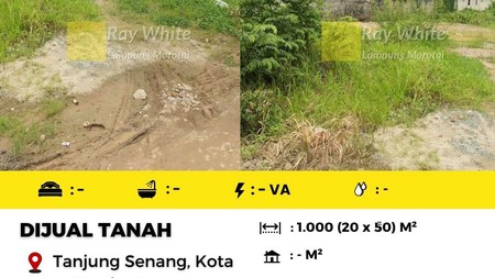 DIJUAL TANAH DI DEKAT FLY OVER UNTUNG SUROPATI TANJUNG SENANG KOTA BANDAR LAMPUNG