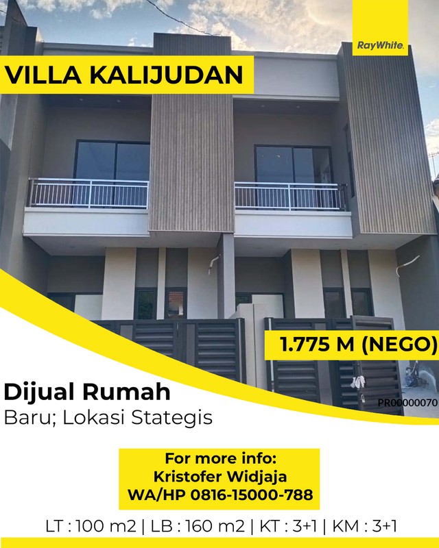 Dijual Rumah Villa Kalijudan Indah Surabaya Timur - Dekat Unair dan Galaxy Mall