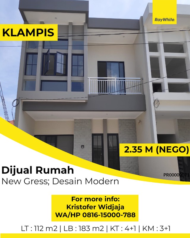 Dijual Rumah Wisma Mukti Surabaya Timur - Desain Modern dan Material Berkualitas