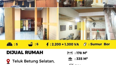 DIJUAL CEPAT RUMAH 3 LANTAI DI TELUK BETUNG SELATAN
