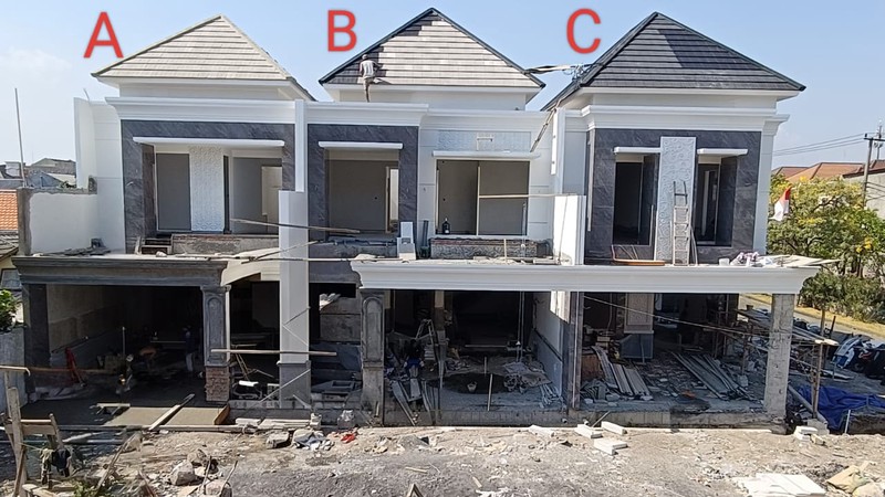 Dijual Rumah Baru Galaxy Bumi Permai Surabaya Timur - Desain American Classic Mewah