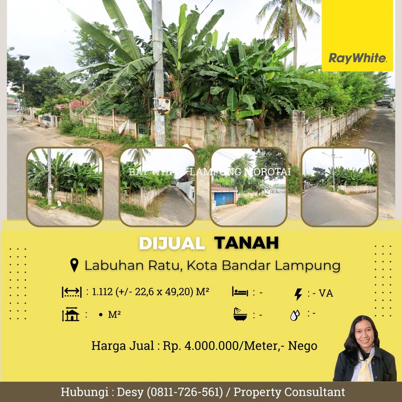 tanah murah labuhan ratu bandar lampung