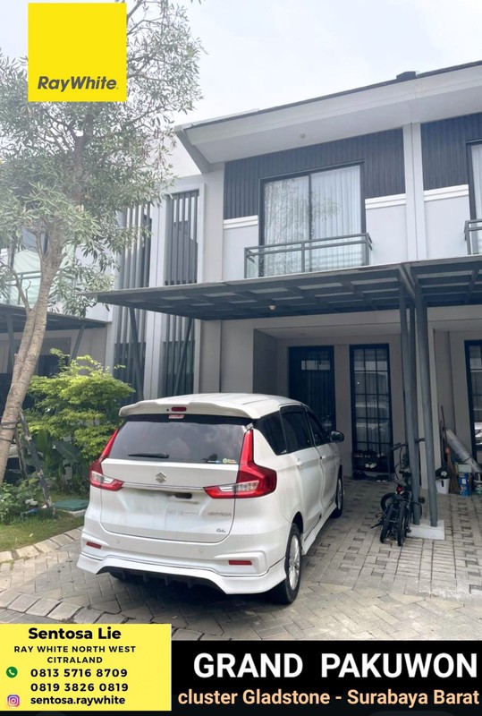 Dijual Rumah Grand Pakuwon Cluster Gladstone - 3 Kamar Tidur Modern 2 Lantai Tandes Surabaya Barat