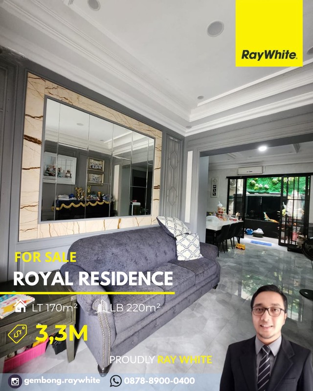 Rumah Full Furnished Modern Minimalis 2 Lantai Royal Residence 