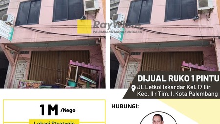 DIJUAL MURAH RUKO 3.5 LANTAI TENGAH KOTA PALEMBANG