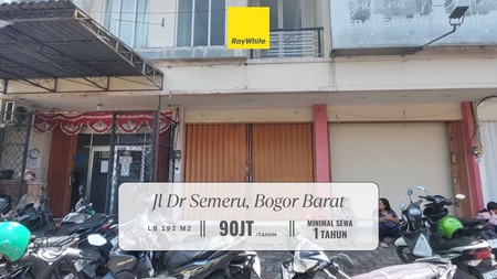 Disewakan Ruko Murah dan Strategis di Jalan dr Semeru, Bogor Barat, cocok untuk cloud kitchen 