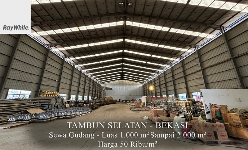 FOR RENT Gudang Bagus dan Murah Area Tambun Selatan lokasi di Rest Area Tol Cikampek Bekasi