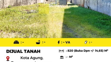 Tanah Kota Agung  Dijual Cepat