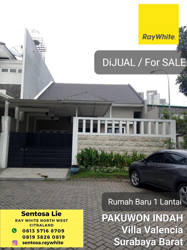 3 Milyar-an Dijual Rumah Baru Pakuwon Indah - Villa Valensia Surabaya Barat Bonus Semi Furnished Dekat Citraland, Pakuwon Mall, Darmo Permai