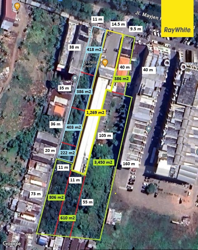 Disewakan Tanah di Jalan Raya Hr Muhammad Surabaya