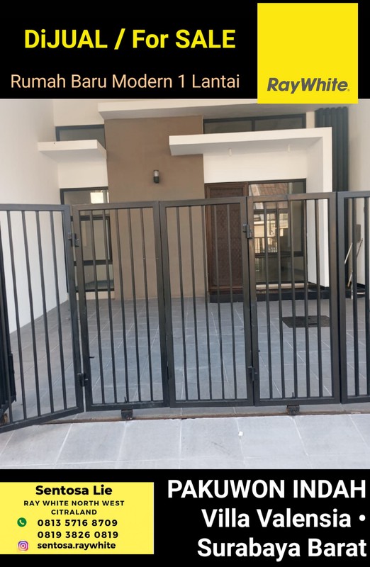 2 Milyar-an Dijual Rumah Baru Pakuwon Indah - Villa Valensia Surabaya Barat Bonus Semi Furnished Dekat Citraland, Pakuwon Mall, Darmo Permai
