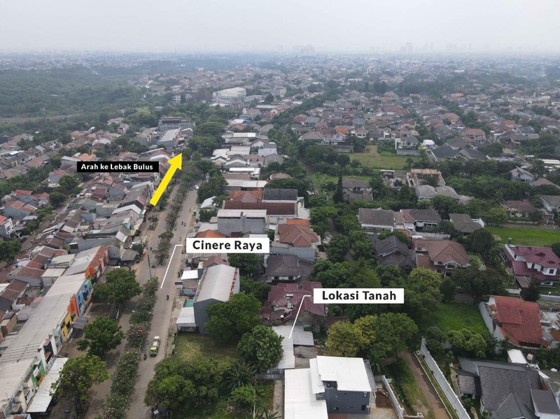 Cinere Megapolitan Tanah Luas 600 Dimensi 16x37 Dibawah NJOP