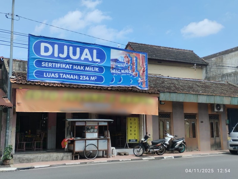 Dijual Tanah Bonus Bangunan Sangat Strategis di Dekat Malioboro