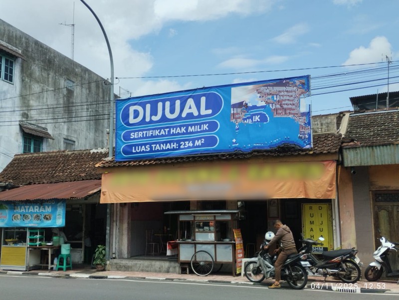 Dijual Tanah Bonus Bangunan Sangat Strategis di Dekat Malioboro