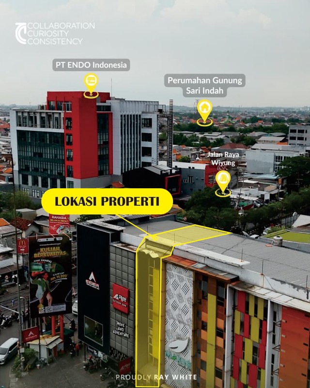 Sewa Dijual Ruko 4 Lantai di Raya Mastrip Wiyung Surabaya - Lokasi Strategis Dekat Tol Gunung Sari dan Area Komersil