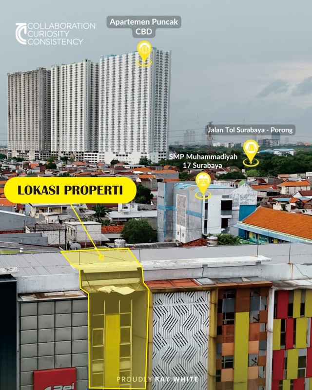 Sewa Dijual Ruko 4 Lantai di Raya Mastrip Wiyung Surabaya - Lokasi Strategis Dekat Tol Gunung Sari dan Area Komersil