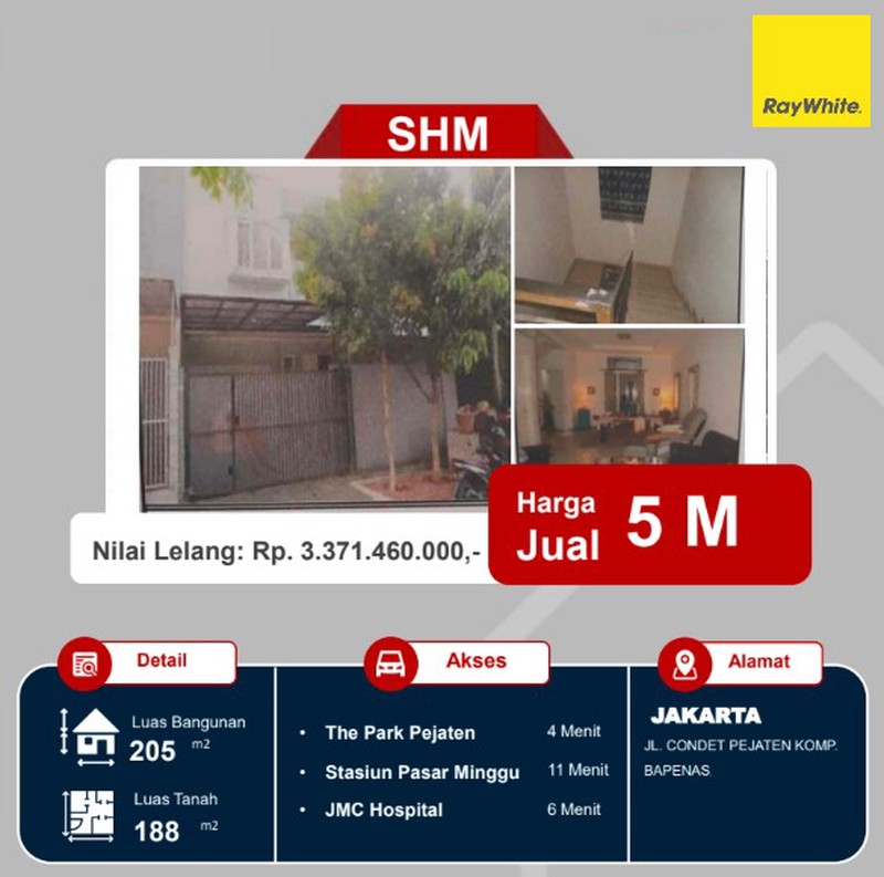 Dijual Lelang Rumah Minimalis Dalam Komplek, Strategis & Bebas Banjir.