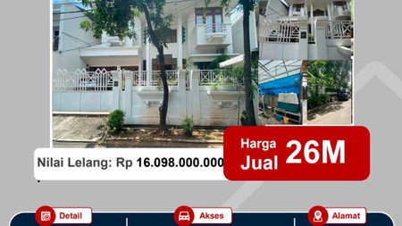 Dijual Lelang Rumah Cantik Dalam Perumahan Elit, Strategis & Bebas Banjir.