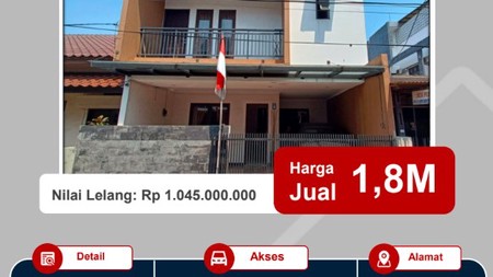 Dijual Lelang Rumah Siap Huni, Strategis & Bebas Banjir.