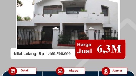 Dijual Lelang Rumah Lama Dalam Perumahan Bintaro, Strategis & Bebas Banjir.
