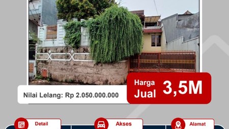 Dijual Lelang Rumah Siap Huni Bebas Banjir.