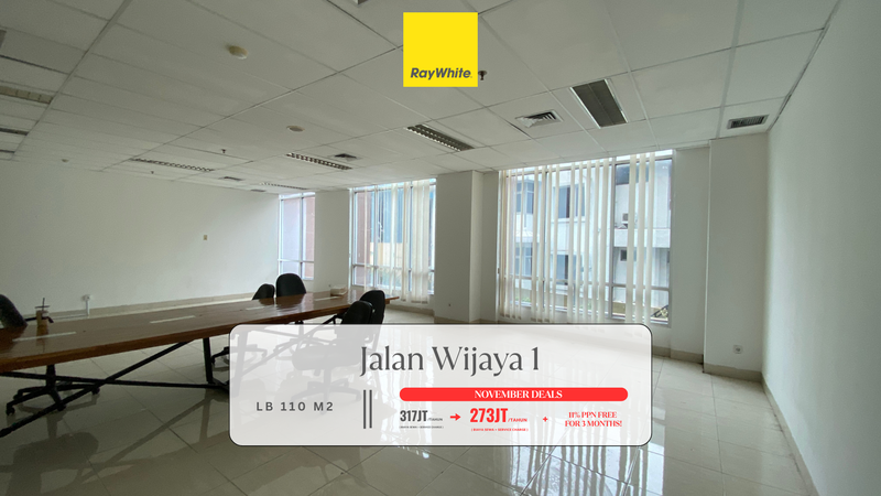 Disewakan Murah! Kantor/Tempat Usaha di Premium Area Jl Wijaya, Kby Baru 