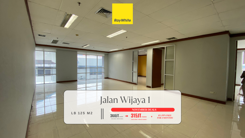 Disewakan Murah! Kantor/Tempat Usaha di Premium Area Jl Wijaya, Kby Baru 