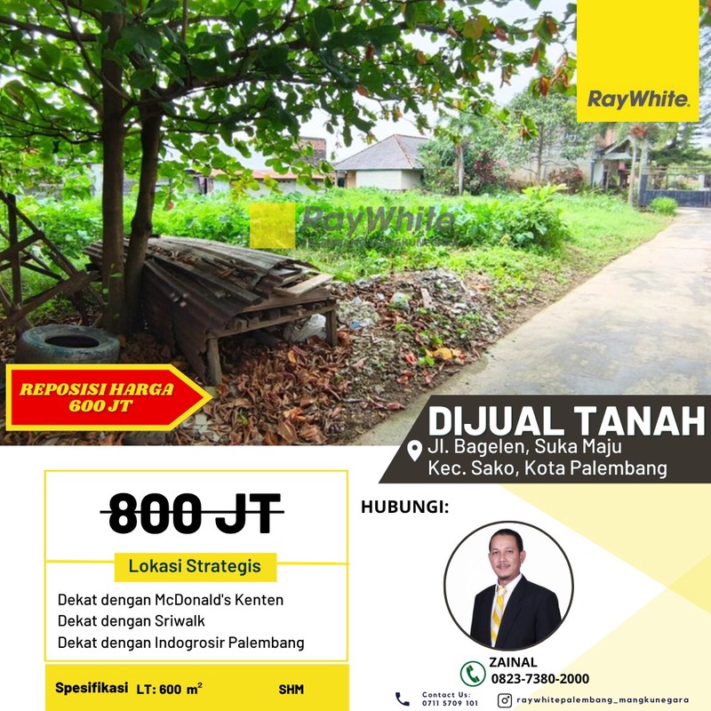 DIJUAL TANAH STRATEGIS LOKASI PINGGIR JALAN