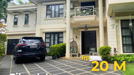 DIJUAL : Rumah Mewah Klasik-Mediterania di Cilandak selangkah dari Mall CITOS 