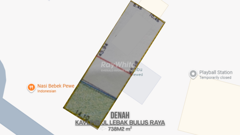 Sewa Lahan Komersial 738 m2 di Lebak Bulus | High Traffic, Cocok Kantor & Kuliner