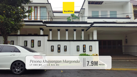  Dijual Rumah Mewah Furnished & Siap Huni Dibawah Harga Pasar Eksklusif di Pesona Khayangan Margonda