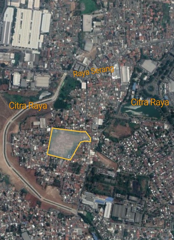 Tanah 32000 m2 dekat Citra Raya 350 meter dari Jl Raya Serang