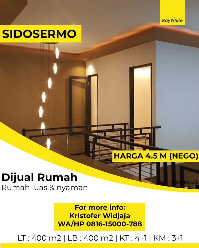 Dijual Rumah Sidosermo PDK Surabaya - Rumah Luas Rapi Siap Huni