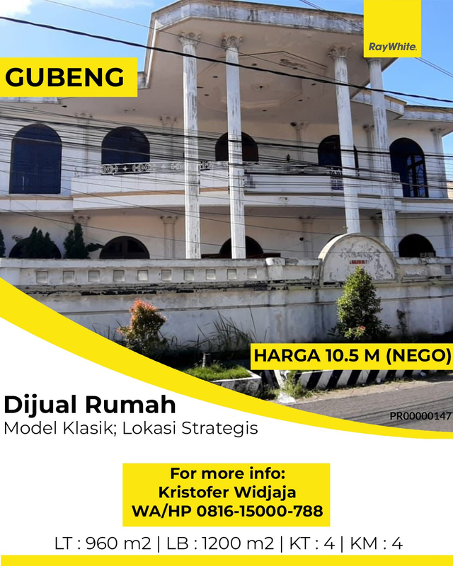 Dijual Rumah Mojoklanggru Kidul, Gubeng, Surabaya Model Klasik; Lokasi Strategis