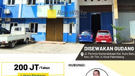 DISEWAKAN GUDANG SERBAGUNA TENGAH KOTA